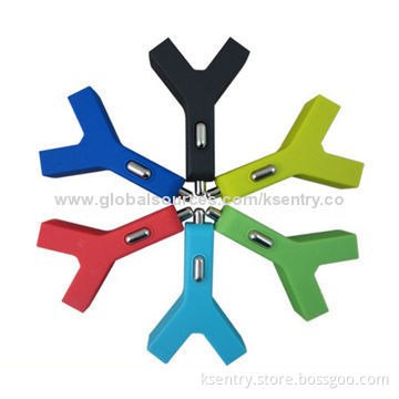 2014 New OEM Manufacturer 5V 2.1A Y-shape Dual USB Car Charger for iPhone5/iPad/Smartphone/Tablet PC
